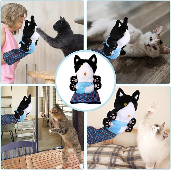 Cat Wrestling Toy Puppet, Essential Cat Wrestling Gloves for Pet Lovers, Cat Ragdoll Wrestler with Tough Padding, Safe and Fun Interactive Game to Relieve Boredom