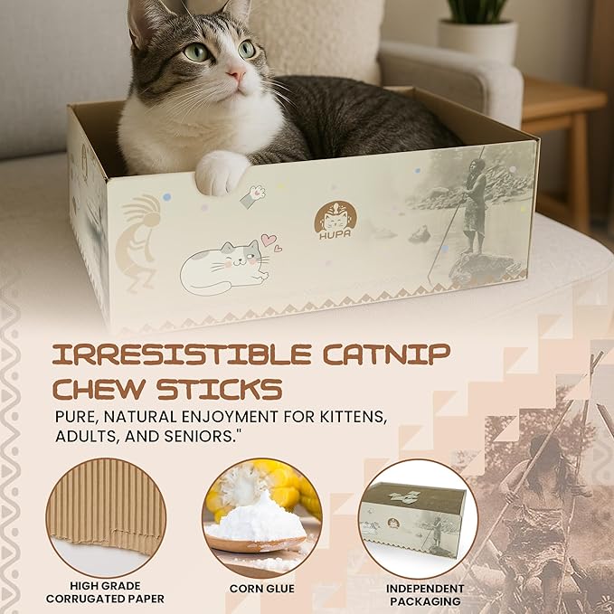 5 Pack Cat Scratching Boards | Reversible Cardboard Cat Scratcher with Catnip | Corrugated Cardboard cat Scratcher | Indoor Cat Scratch Pad | Durable Cat Scratcher Box | 16.34" L x 11.42" W x 5.51" H