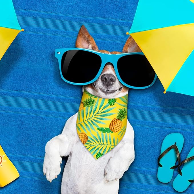 Frienda 12 Pcs Plain Dog Bandanas Blank Puppy Adjustable Triangle Solid Color Dog Bandanas Multicolor Puppy Scarf Heat Transfer Washable Handkerchief(64 x 43 x 43 cm,Fresh Color)