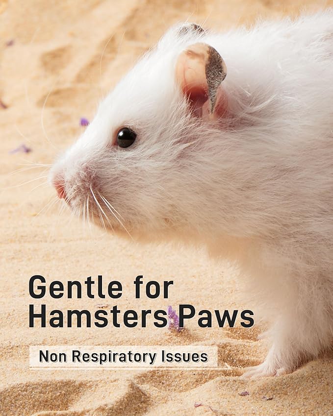 BUCATSTATE Hamster Sand, No-Dust 6.6LB Chinchilla Dust Bath with Pour Spout, 100% Natural Desert Bathing Sand for Syrian Hamster Gerbil Rat Mice Small Animals (Flower Smell)
