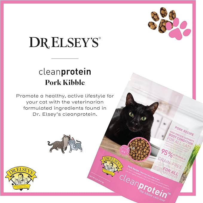 Dr. Elsey's cleanprotein Pork Cat Kibble 2 lb. Bag