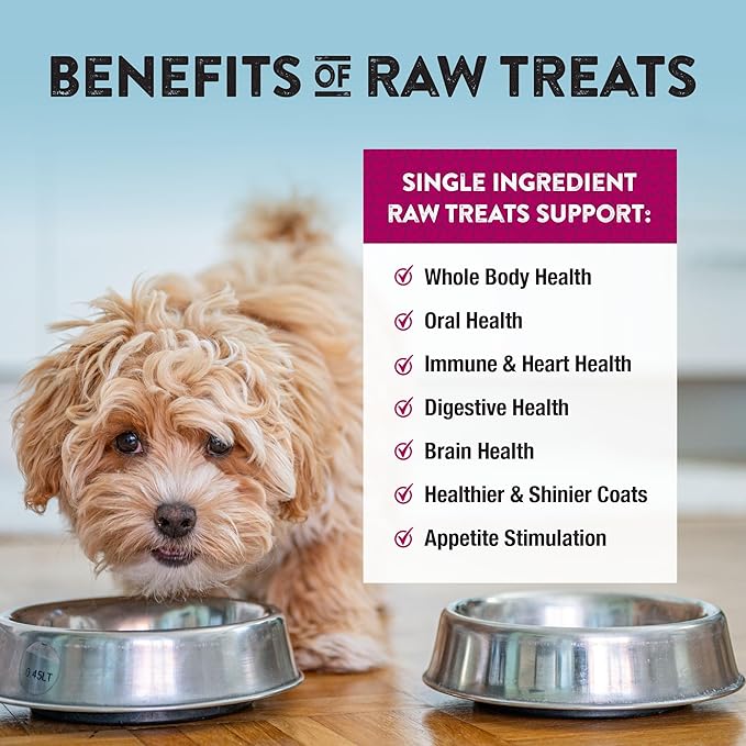 Northwest Naturals Raw Rewards Freeze-Dried Beef Heart Treats for Dogs and Cats - Bite Sized Pieces - Grain Free - 1 Ingredient - Healthy - Human Grade - All Natural - USA Made - 3 Oz