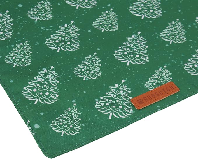 ADOGGYGO Dog Bandana Christmas Pet Scarf Bib Kerchief, Premium Durable Fabric, Multiple Sizes Offered, Red Green Christmas Bandanas Costumes for Medium Large Dogs Pets (Large)