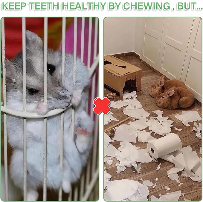 Rabbit Toys 33Pcs, Natural Hay Hamster Chew Toys for Teeth, Handmade Dried Sweet Teething Grass Sticks Watercress Carrot for Chinchillas Bunny Small Animals