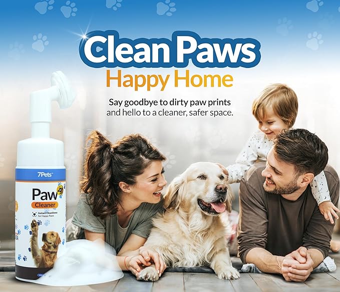 Paw Cleaner for Dogs & Cats | Gentle Dog Paw Washer | No Rinse Foaming | Unscented | Pet Foot Cleaner with Built-in Silicone Brush for Muddy Paws | Puppy & Kitten Paw Wash | 5 fl oz