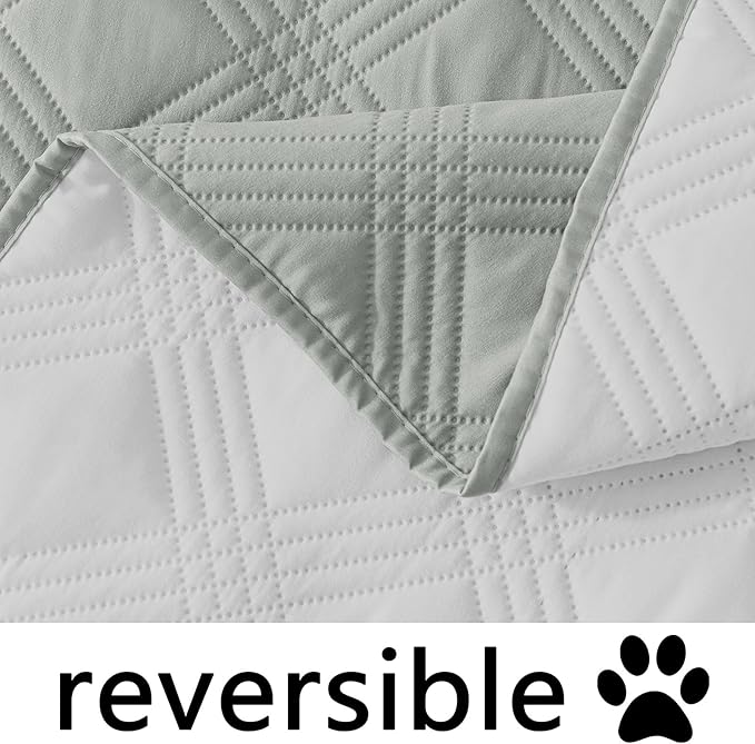 hyha Waterproof Dog Blanket, Reversible Pet Bed Blanket, Soft Sofa Couch Cover for Dogs Washable, Waterproof Pet Couch Covers for Sofa Puppy Cats Furniture Protector(30"x70", Grey/Light Grey)