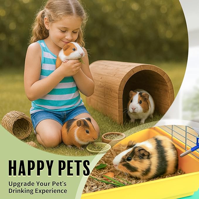 Choco Nose Patented No-Drip Water Bottle/Feeder for Guinea Pigs/Hamsters/Bunnies/Ferrets/Other Small Pets, Critters and Animals - for Cages, Crates or Wall Mount. 10.2oz. Nozzle 10mm, Blue (C128)