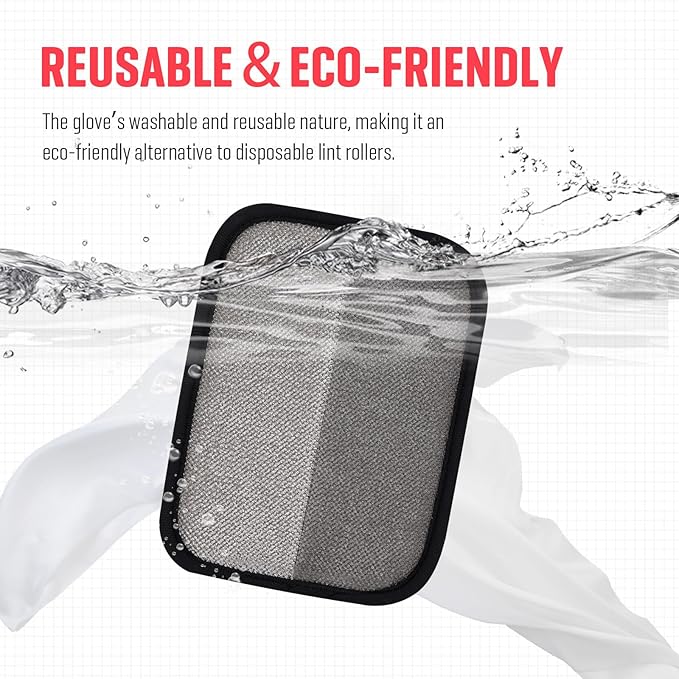 Pet Hair Remover, Electrostatic Pet Hair Removal Gloves, Reusable Cat & Dog Hair Remover for Couch, Furniture, Carpet, Curtain, Upgraded Animal Fur Removal Tool, Cat Grooming Gloves-1 PCS