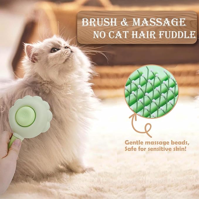 3PCS Cat Grooming Kit, Nail Clipper Trimmer and Nail File, Brush for Shedding, Comb for Long Haired Cats, Pet Supplies and Essentials, Gifts for Cat Lover