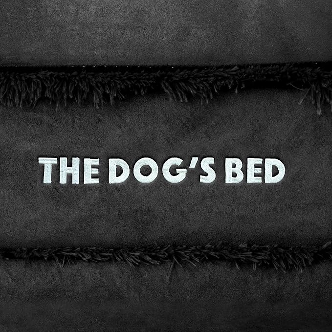 The Dog’s Bed Orthopedic Memory Foam Dog Bed, XL Black Plush, Pain Relief for Arthritis, Hip & Elbow Dysplasia, Post Surgery, Lameness, Supportive, Calming, Waterproof Washable Cover