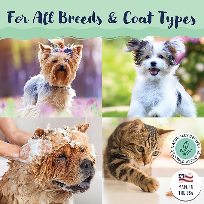 Bobbi Panter Dog Shampoo - Made in USA - All Natural Formula for Itch Relief & Soothing Skins, Concentrated 16:1 for Professional Groomers - Green Apple Scent, 13 Oz