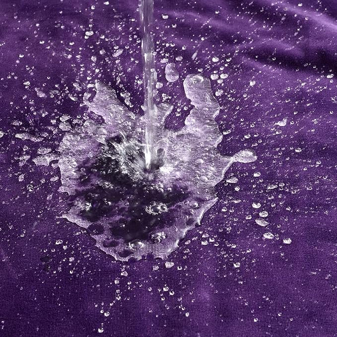 Waterproof Blanket for Bed Couch Sofa, Soft Liquid Pee Proof Pet Blanket for Dog Puppy Cat, Reversible Sherpa Fleece Furniture Protector (Dark Purple, 50x60 inches)