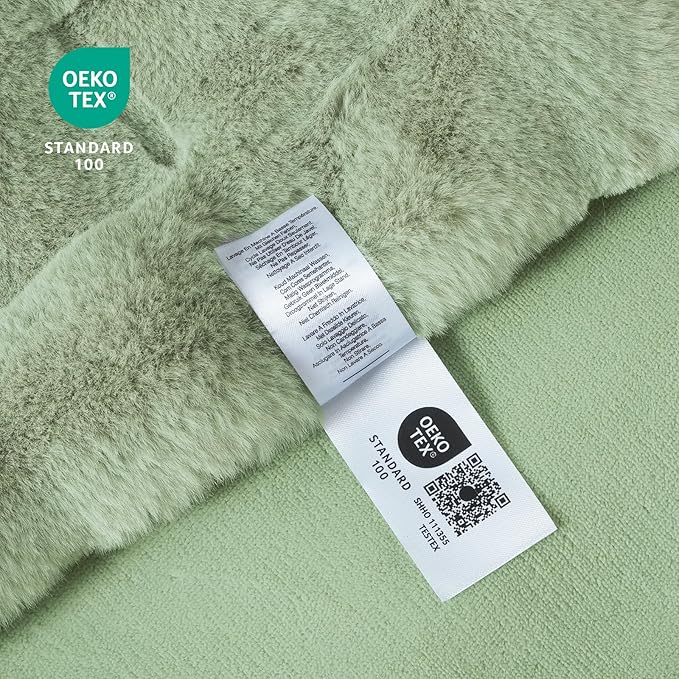 Cozy Bliss Fluffy Faux Fur Throw Blanket for Couch,Warm Cozy Soft Green Throw Blankets for Sofa Bed Living Room,50x60 Inches