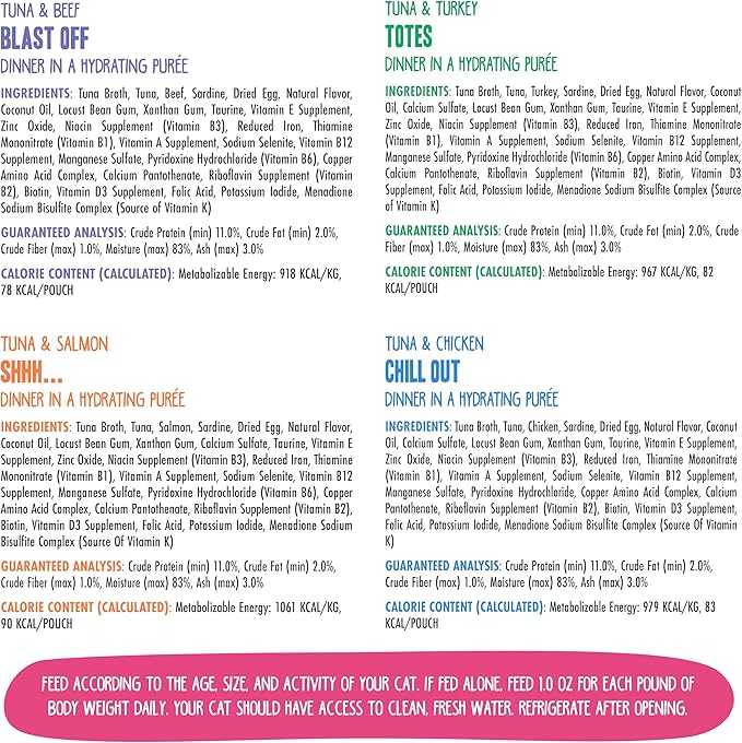 Weruva B.F.F. Play - Best Feline Friend Paté Lovers, Aw Yeah!, Paté Partay! Variety Pack, 3oz Pouch (Pack of 12)