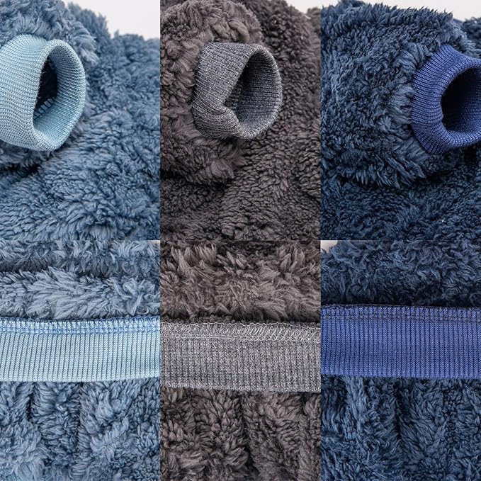 Dog Sweater, 3 Pack Dog Sweaters for Small Dogs or Cats, Girl or Boy, Warm Dog Clothes Shirt Coat for Winter Christmas (Blue, Dark Blue, Grey, Medium)