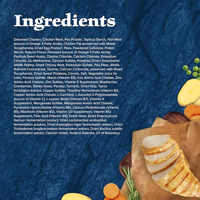 Blue Buffalo Wilderness Natural Hairball Care Dry Cat Food for Indoor Cats, High-Protein & Grain-Free Formula, Chicken, 5-lb. Bag