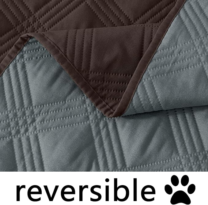 hyha Waterproof Dog Blanket, Reversible Pet Bed Blanket, Soft Sofa Couch Cover for Dogs Washable, Waterproof Pet Couch Covers for Sofa Puppy Cats Furniture Protector(30"x53", Chocolate/Dark Grey)