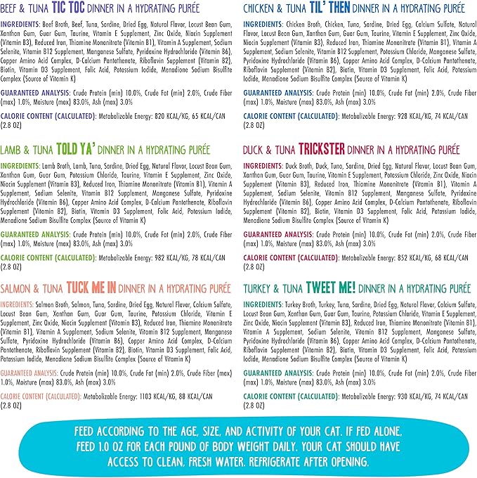 Weruva B.F.F. Play - Best Feline Friend Paté Lovers, Aw Yeah!, Play Paté Buffet Variety Pack, 2.8oz Can (Pack of 18)