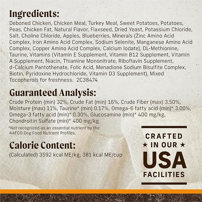 Merrick Premium Grain Free Dry Adult Dog Food, Wholesome And Natural Kibble With Real Chicken And Sweet Potato - 30.0 lb. Bag