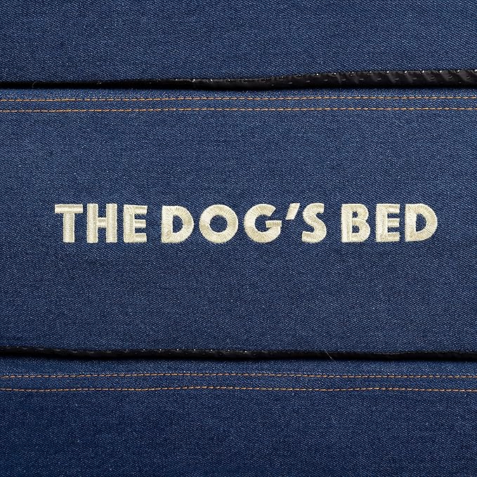 The Dog’s Bed Orthopedic Memory Foam Dog Bed, Large Blue Denim, Pain Relief for Arthritis, Hip & Elbow Dysplasia, Post Surgery, Lameness, Supportive, Calming, Waterproof Washable Cover