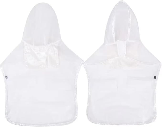 Pet Raincoat Packable Hooded Dog Rain Jacket Reflective Strips Lightweight Adjustable Poncho for Small Medium Large Dogs Orange S