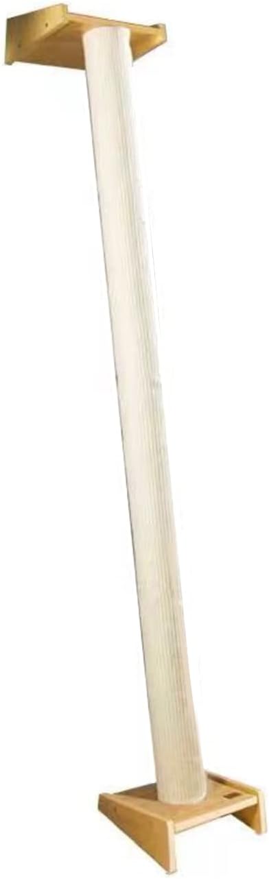 SHENGOCASE Modern 78.7“ Tall Leaning Cat Tree Tower Scratching Post Pillar with Bed Perch, Wall Mounted Cat Shelves for Window (Sisal Cover)