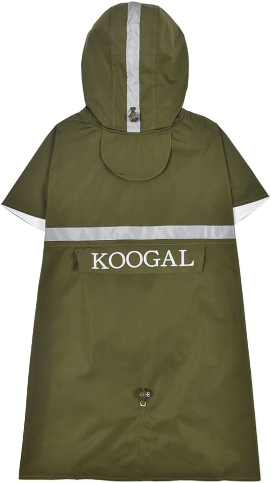 Pet Large Dog Raincoat Apparel Poncho Waterproof for Medium Large Sized for Dog Raincoat Clothes Jacket (5XL, Green)