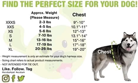 EcoBark Step in Dog Harness - Eco-Friendly Small Breed Dog Harnesses for Small and Medium Breed Dogs - Reflective and Adjustable Body Halter Vest - Soft Mesh Toy Breed Harness (Beige Plaid, Large)