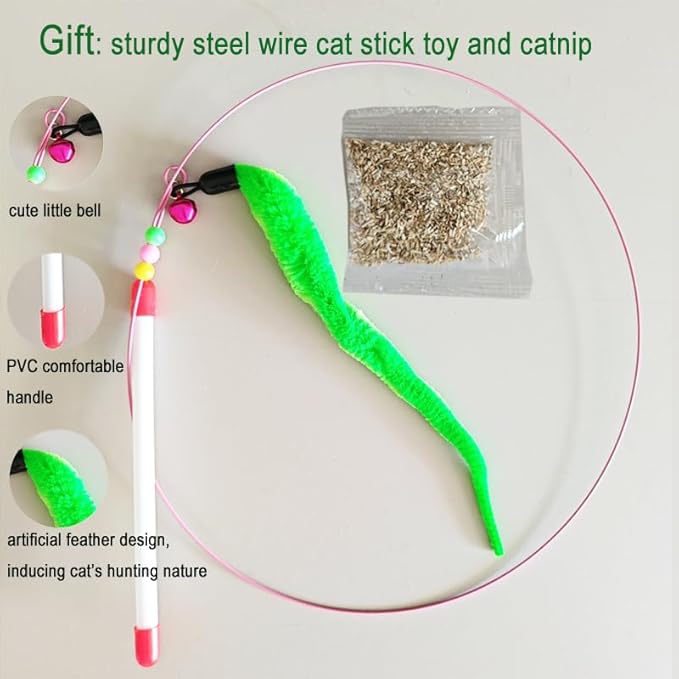 L Shape Cat Scratcher,Cardboard Cat Scratching with Ball Toy, Catnip, Wall Mounted Protecting Large Cat Scratcher Pad, Furniture Cat Scratch Pad for Indoor Cats (20 INCN)