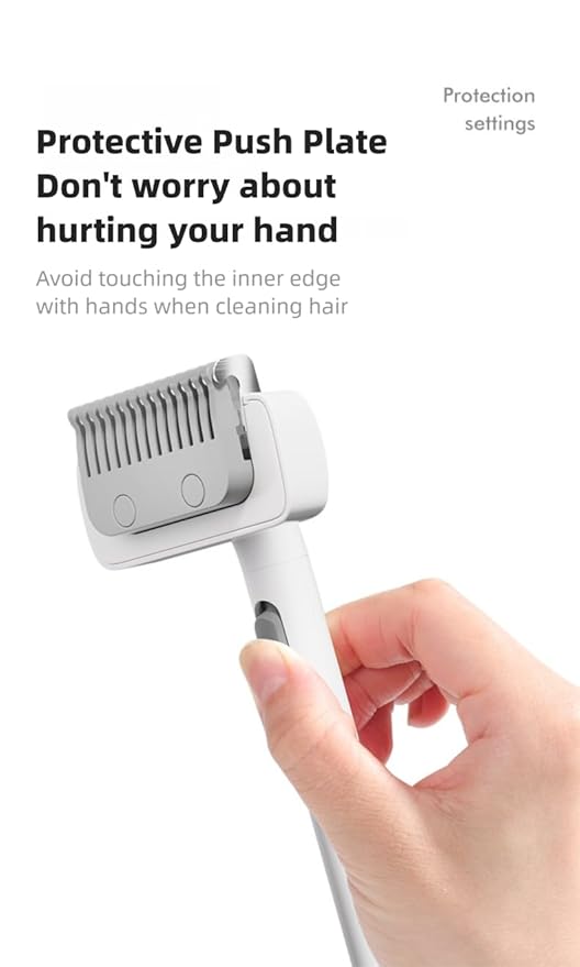 One-Click DeMatting Pet Comb for Small Dogs and Cats,Deshedding Brush, Quick Knot Remover with Stainless Steel Blade, Safe Rounded Edges, Effortless Hair Removal Grooming Tool