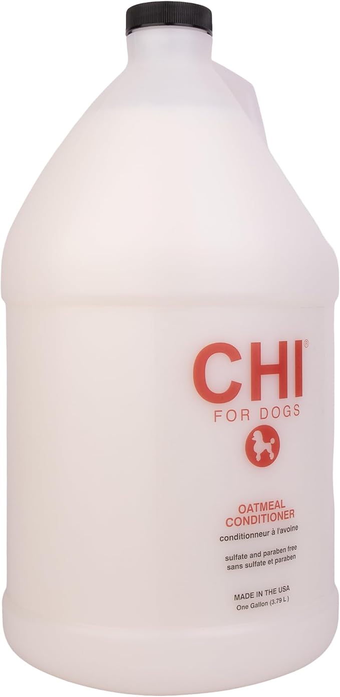 CHI for Dogs Oatmeal Conditioner - Professional Dog Grooming Formula for Sensitive Skin and Dry Coats - Moisturizing Gallon Size Wash for All Hair Types and Breeds, 128 Fl Oz