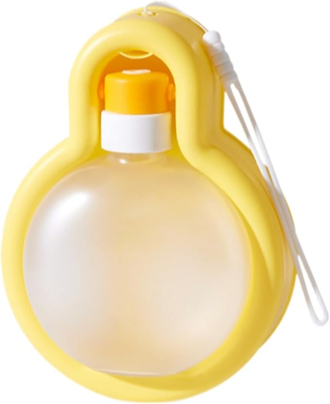 Dog Water Bottle Convenient Leak-Proof Dog Water Bottle Capacity 12 Oz (350 ml).Ldeal for Dogs on Outdoor Walks and Traveling.(Yellow, 12 Ounces)