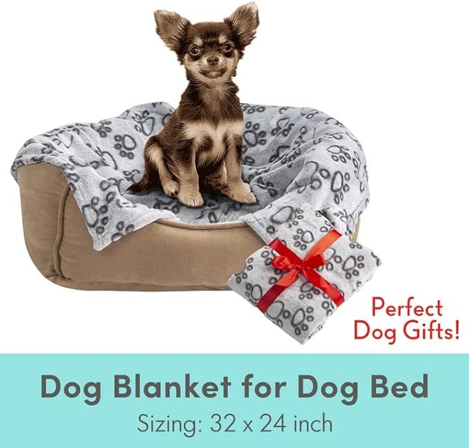 Stuffed Small Dog Blanket for Puppy Cat Bed, Washable Indoor Dog Beds & Furniture, Soft 24 * 32 inches Blanket Small Pet Supplies