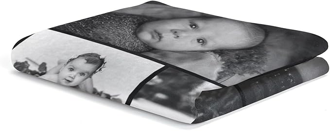 Custom Blanket with Photo, Personalized Blanket, Customized Photo Blankets, Customizable Blankets, Personalized Anniversary Birthday Gifts for Women Men Him Her Family