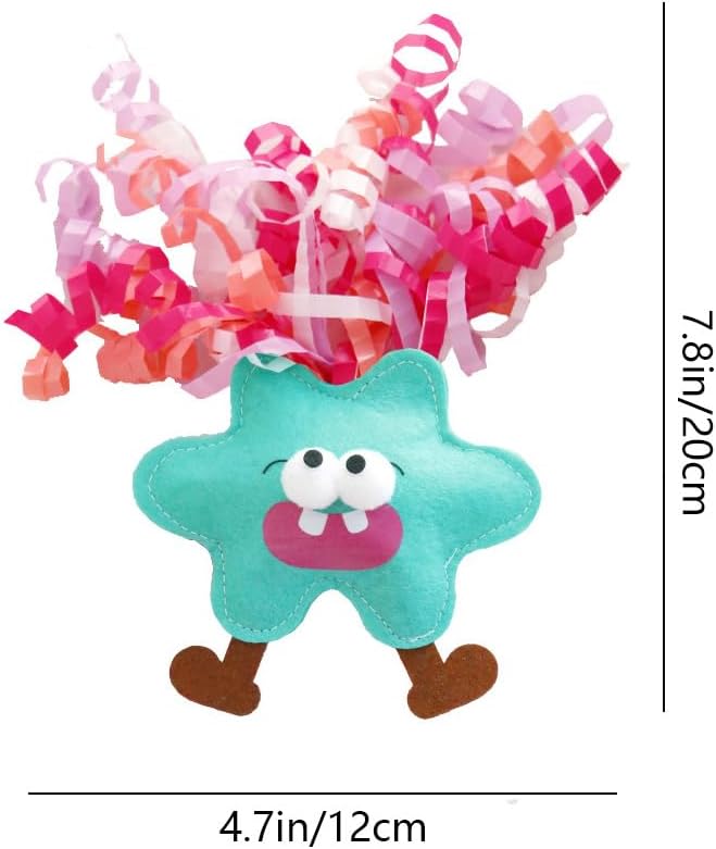 ROHOME Catnip Toys for Cat,Kitten Chew Teeth Cleaning Toy,Interactive Plush Toys for Swatting and Playing，Curly-haired Figure Cat Toy (Green)