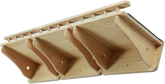 SHENGOCASE 47.2" x 11.8" Natural Solid Wood Wall Mounted Cat Shelves, Superhighway Walkway Balcony Wall Furniture, Steps Stairs, Perch