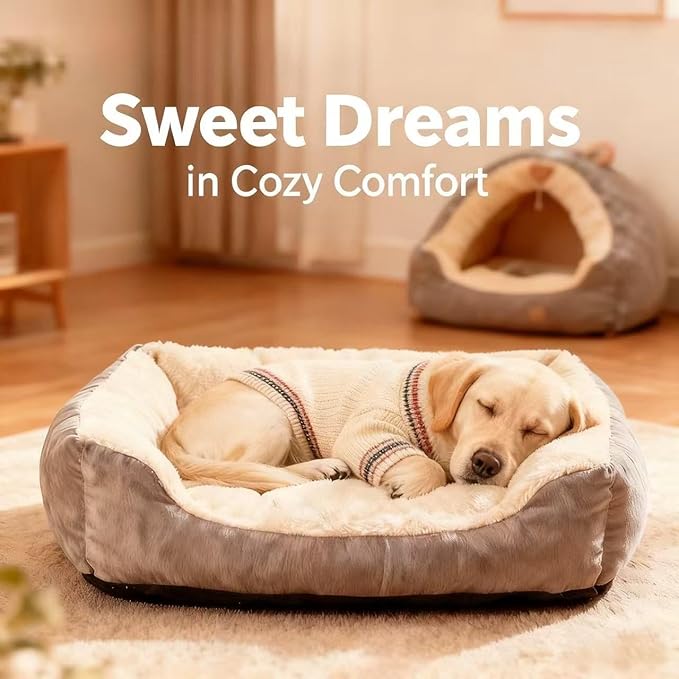 Medium/Large Dog Sweater, Warm Dog Winter Coat w/Sleeves, Comfortable High Neck & Leash Hole, Premium Dog Clothes for Labrador-Best for Holidays, Daily Walks XL White