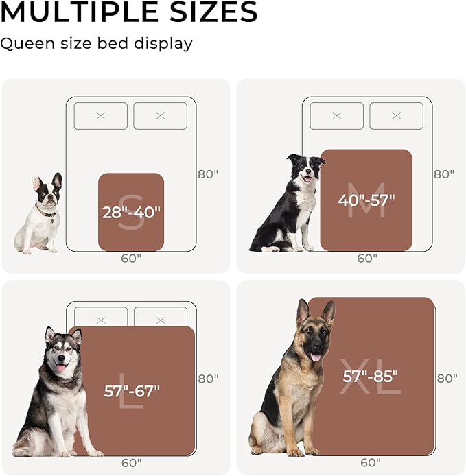 Luciphia Waterproof Pet Blanket for Medium Large Dogs Fluffy Thick Fleece Washable Warm Sherpa Calming Flower Print for Cats Puppy (Khaki,67x57 inches)