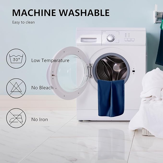 Waterproof Blanket for Bed Protection, Washable Dog Blankets for Couch, Soft Reversible Pet Throw Furniture Protector Cover for Sofa-82"x120",Navy Blue+Stone Blue