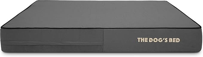 The Dog’s Bed Orthopedic Memory Foam Dog Bed, Medium Grey & Black, Waterproof, Supportive Dog Bed with Replaceable Covers