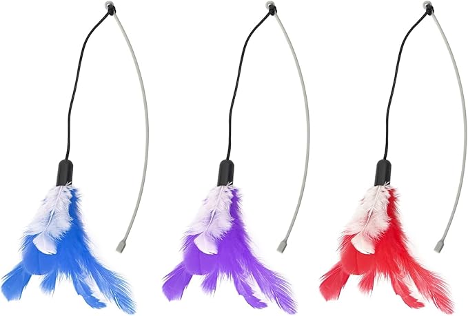 DOEL Replacement Feather Wand for Cat Toys Automatic Electric Tumbler Cat Exercise Toy for Play Kitten Teaser Feather