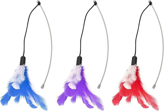 DOEL Replacement Feather Wand for Cat Toys Automatic Electric Tumbler Cat Exercise Toy for Play Kitten Teaser Feather