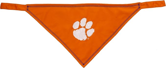 Pets First NCAA Clemson Tigers Tie Bandana, Large/x-Large. Dog Bandana Scarf Bib for Pet Cat Dog. The Ultimate Game-Day, Party Bandana (CL-3550-L-XL)