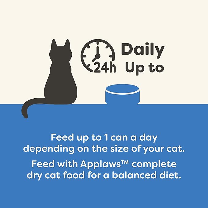 Applaws Natural Wet Canned Cat Food, Limited and Natural Ingredients, High Protein with No Artificial Additives, Tuna Fillet & Crab in Broth (24 x 5.5oz Cans)