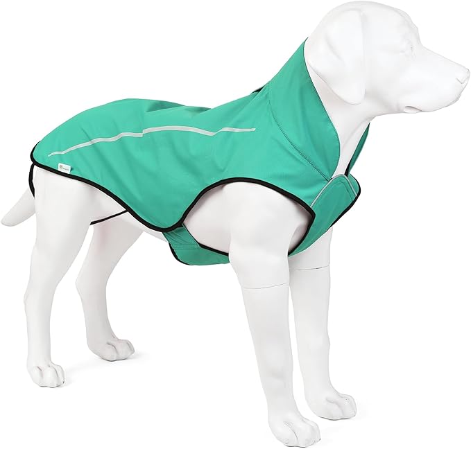 Mile High Life Dog Raincoat, Adjustable Waterproof Reflective Rain Jacket for Small Medium Large Dogs, Lightweight Breathable Pet Rain Coat with Leash Hole(Green,XS Chest 17-23")