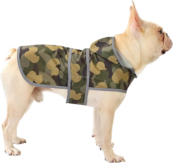 Dog Raincoat Hooded,Waterproof Rain Coat for Dogs with Adjustable Belly Strap,Reflective Strips, Lightweight Slicker Poncho Rain Jacket for Small Medium Large Dogs