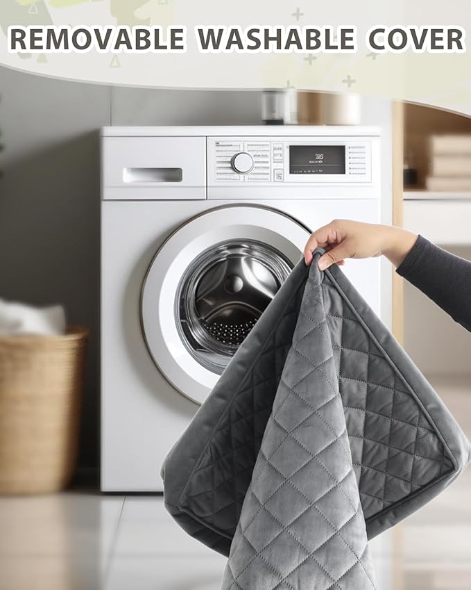 Orthopedic XL Dog Beds Large Sized Dog Waterproof Pet Bed for Crate with Removable Washable Cover and Non-Slip Bottom, 41x27 Inch, Dark Gray