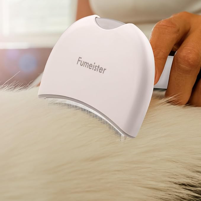 Pet Undercoat Deshedding Tool for Dogs - Wide Curved Undercoat Brush for Effortless Pet Deshedding, Loose Hair Remover for Dogs & Cats (White) (White)