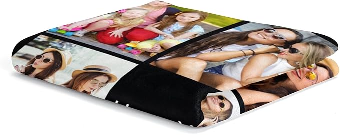 Custom Blanket with Photo, Personalized Photo Blanket, Customized Picture Blankets, Customizable Blankets, Personalized Birthday Gifts for Women, Men, Family, Friend