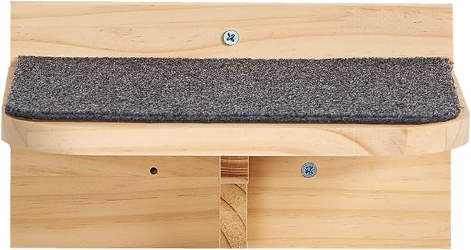 SHENGOCASE 9.8" x 7.1" Solid Wood Wall Mounted Large Cat Step, Cat Wall Furniture, Shelves Stairs Perch